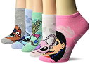 【中古】【輸入品・未使用未開封】Disney Lilo & Stitch Women's 5 Pack No Show Socks