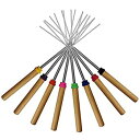 【中古】【輸入品・未使用未開封】Marshmallow Roasting Sticks Set of 8 Telescoping Smores Skewers & Hot Dog Forks 32 Inch Patio Fire Pit Accessories Camping Cookware Cam