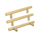 【中古】【輸入品・未使用未開封】Goldenwarm 5点 ゴールド キッチン キャビネット ハンドル ハードウェア 引き出し ドレッサー ノブ ステンレススチール モダン ロット 直径1/2イ