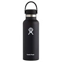 ショッピング水筒 【中古】【輸入品・未使用未開封】(Black One Size) - Hydro Flask Double Wall Vacuum Insulated Stainless Steel Leak Proof Sports Water Bottle Standard Mouth with BPA Free