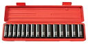 【中古】【輸入品・未使用未開封】TEKTON 4883 1/2インチドライブディープインパクトソケットセット、メトリック、Cr-V、6点、10 mm?24 mm、15ソケット