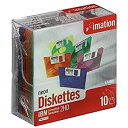 【中古】【輸入品・未使用未開封】Imation 3.5 DS-HD IBM Pcフォーマット済みディスク ネオンカラー 10枚入り メーカー生産終了品