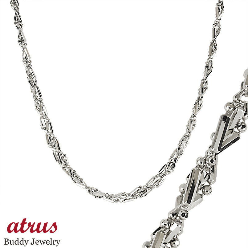 プラチナ ネックレス チェーンのみ 42cm レディース 4連 大ぶり 幅広 太め 地金 pt850 編み込み シンプル おしゃれ 人気 送料無料