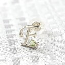 ピアス メンズ プラチナ イニシャル ネーム 片耳 E ピアス ペリドット プラチナ アルファベット ピアス メンズ プラチナ 人気 送料無料