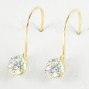18金 ピアス 揺れる ブルームーンストーンピアス フックピアス レディース イエローゴールドk18 シンプルピアス k18 天然石 宝石 18k 揺れるピアス 送料無料