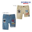 エントリーでポイント10倍!1/24 20:00-1/28 01:59/ミキハウス正規販売店/(海外販売専用)ミキハウス ダブルビー mikihouse 刺繍付き7分丈パンツ(100cm・110cm)
