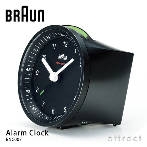 【正規品取扱店】 BRAUN/ブラウンRadio controlled Alarm clock/ラジオコントロール (電波時計) アラームクロック(置時計/ライト機能付) BNC004 カラー：ブラック、ホワイト、ブルーデザイン：デートリッヒ・ルブス(AB60fsl)