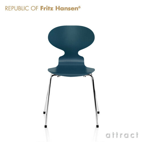 フリッツハンセン Fritz Hansen アントチェア アリンコ ANT 3101 Arne Jacobsen アルネ ヤコブセン アント 北欧 チェア アリンコチェア カラードアッシュ ペトロールブルー 4本脚タイプ スタッキング 【RCP】【smtb-KD】