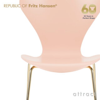 【正規取扱店】【期間限定受注生産品】FritzHansenフリッツハンセンArneJacobsenアルネヤコブセンSERIES7セブンチェア7チェア特別仕様ラッカー(ペールピンク)24金メッキベース3107スタッキング可能【smtb-KD】