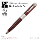 伊東屋 ITO-YA 銀座 伊東屋 イトーヤ ROMEO ロメオ R-161 No.3 Ballpoint Pen ボールペン φ13mm 太軸 カラー:イタリアンレッド 回転繰り出し式 イタリアンレジン 真鍮 文房具 文具 筆記用具