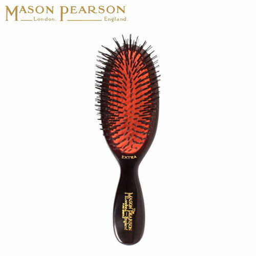 【正規品取扱店】【送料無料/ポイント10倍】メイソンピアソン／ポケットエクストラブリッスルMASON PEARSON／POCKET EXTRA BRISTLEヘアブラシ(ダークルビー)(硬質猪毛100%)(ポケットサイズ)(ハンドメイド製 / クシ)