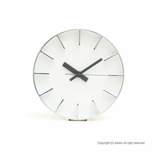 【送料無料】【ラッピング可能】 Lemnos/レムノスedge clock/エッジクロックAZ-0116Sサイズ ホワイト置時計/壁掛け時計/掛時計/時計/ウォールクロックデザイン：AZUMI(インテリア/デザイン/雑貨)