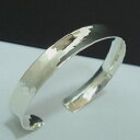 【お買い得】ハンドメイド【槌目】シルバー925【YDKG-tk】【20100901_point_w02】シルバーバングル【シルバー925・鎚目・谷型ハンドメイド】