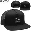 RVCA ルーカ キャップ 帽子 メンズ サーフ カジュアル ブランド ISLANDS PATCH TRUCKER BD041-901 ブラック ワンサイズ 2023春夏 新作