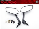 新品 バイク用 バックミラー 8MM正ネジ 黒フレーム M305 左右set 汎用 クリアレンズ