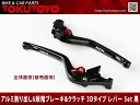 ブレーキ&クラッチ レバーセット 3Dタイプ アルミ 削り出し 6段階 ビレットレバー 黒 ボルティー250に