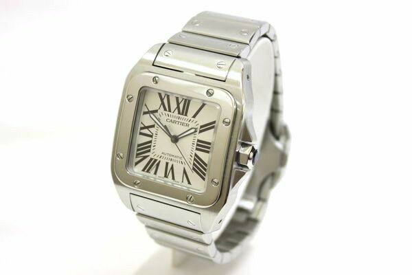 Cartier カルティエ サントス100 メンズ 腕時計 【中古A】 【送料無料】 【質屋出店】  