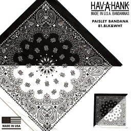 HAV-A-HANK ハバハンク オープンセンター ペイズリーバンダナ アメリカ製 バンダナ / マスク