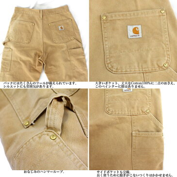 Carhartt カーハート メンズ ダックダブルニー ペインターパンツ #ブラウン B01 Double-Front Work Dungaree アメカジ