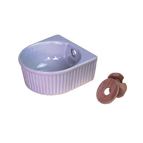ジュピター　パールホワイトシリーズ　フードフィーダーインテリア感覚で使用できる陶器のエサ皿
