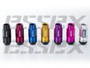 エセックス ツーピースシェルナットローレットタイプ■6穴用/M12×P1.5/24本入■全7色/ブラック・レッド・ブルー・ゴールド・パープル・ピンク・シルバーESSEX CRS200系ハイエース1型2型3型4型レジアスエースレーシングナット アルミナット
