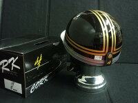 TNKTR−40C峠CORKHELMET旧車コルク半ヘルメットブラック/ゴールドフリーサイズ