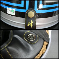 送料無料TNKTR-40C峠旧車コルク半ヘルメットパールホワイト/ブルーフリーサイズ●