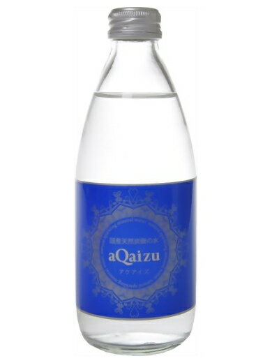 アクアイズ（AQAIZU） 天然発泡炭酸水 グラス(ビン) 1ケース（330ml×24本） [硬度57.0/軟水/福島県産]