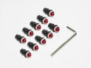 【CBR600RR】スクリーンボルト ウェルナット 5mm 10個セット レッド/赤 ボルト 工具付き カウル用 汎用品