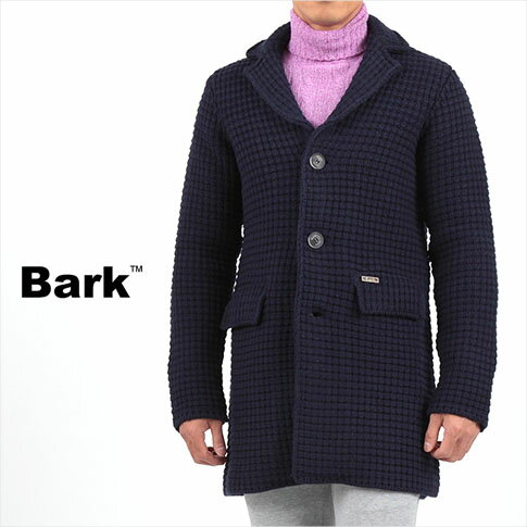 【35%OFF】【BARK】【バーク】ニット ニットチェスターコート バーク/BARK メンズ ローゲージニット コート 裏地付き ハイクオリティ モンゴメリー＜ローゲージニット＞ ライナー付 ネイビー42b8400-254 fs04gm