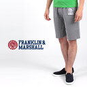 【メルマガ会員限定クーポン × クリアランスセール】FRANKLIN & MARSHALL フランクリンマーシャル【フランクリン マーシャル ショーツ】スウェットショーツ ショートパンツ ハーフパンツ グレー 39181-2006-106