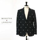 【新旧対抗 年末年始冬の大特価セール開催】ラルディーニ LARDINI ジャケット WOOSTER+LARDINI ニックウースター+ラルディーニ【スリーシーズン対応】NICK WOOSTERモチーフ刺繍 ネイビー