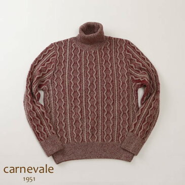 CARNEVALE カルネヴァーレ タートルネックセーター レッド ca723006-40