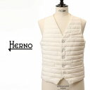HERNO / ヘルノ メンズ 中綿入り シングル ダウンベスト インナーダウンベスト 撥水ナ