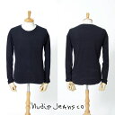 NudieJeansBACKBONEオーガニックコットン100%胸ポケット付きロンTシャツブラック全2色 36161-4005-b01 fs04gm