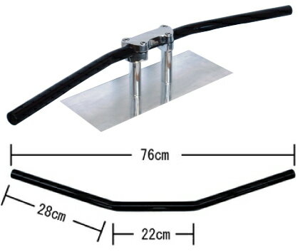 【ハンドル】 カスタムドラッグバー・ブラック　ハーレーパーツ