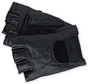 H-D@Perforated Fingerless Gloves