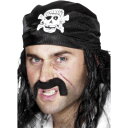 バンダナ 黒 海賊風 ドクロ 大人男性用 Pirate Ba...
