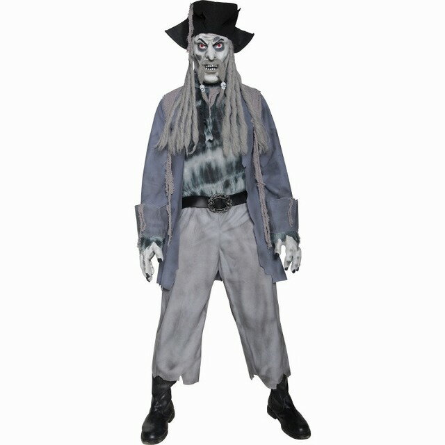 ゴーストパイレーツ 衣装 ハロウィン 着ぐるみ コスチューム 大人男性用 海賊 ウィッグ ゴースト アメリカンコスチューム店 セール在庫商品平日13時迄当日発送可