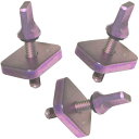 3個 セット チタン 工具不要 フィン スクリュー ロングボード用 センターフィン / SUP / ロングボード / airSUP 用 ボルト ねじ ボックス FIN用 固定ボルト サーフィン US box用 FU box用 AIR7 box用