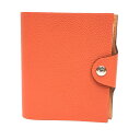 HERMES エルメス 手帳カバー ノートカバー ユリスミニ 040000CK9J オレンジ ヴォー・トゴ □のR刻印 2014年製 アジェンダ【未使用】【新古品】【中古】エルメス 小物