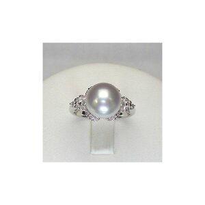 南洋ゴールド8.5mm/Dia0.02ct/K18イヤリング「白蝶真珠南洋真珠パールイヤリング」