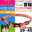 送料無料 トゥイーティー 中型犬用 首輪 赤 幅15mm 首...
