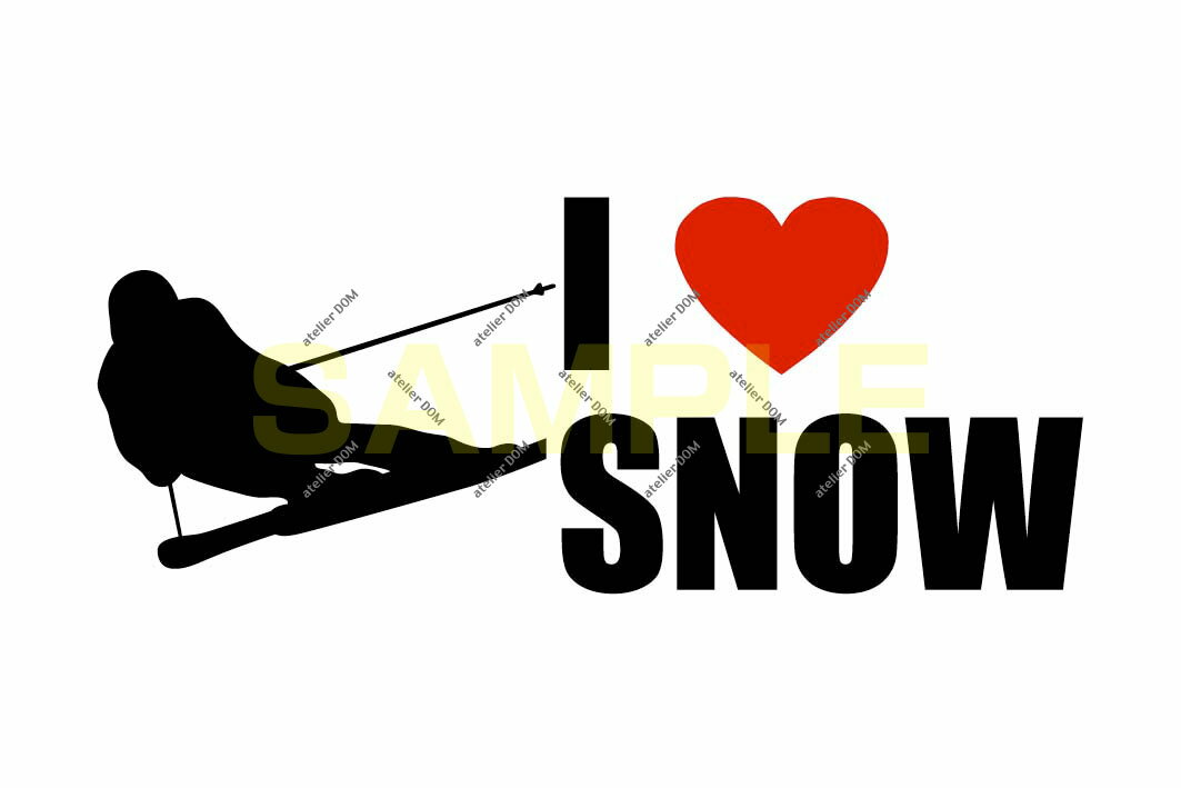 I LOVE SNOW ステッカースキー4(Sサイズ)...:auc-atelier-dom:10000375