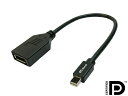 ★DM便なら送料無料★ 0.2m 4K対応 相性保証 Mini Displayport-Displayport 変換アダプタケーブル 黒 Thunderbolt対応