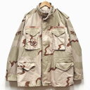【送料無料】【中古】美品◆米軍 実物 M-65 フィールドジャケット 3Cカラーデザートカモ 2005年製 ワッペン付き♪戦闘服 野外用 アメリカ軍 迷彩 アメリカン スナイパー ミリタリー
