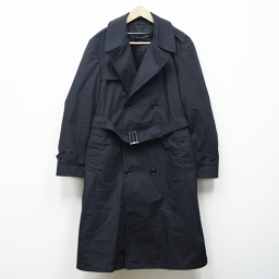 【<strong>中古</strong>】良好品◆実物 米軍 U.S.NAVY <strong>トレンチコート</strong> ライナー付き ブラック♪ミリタリー アーミー ARMY 軍物 放出品 レインコート