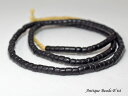 【1907】トルカナビーズ黒一連Φ5.0mm【とんぼ玉】【蜻蛉玉】【アンティークビーズ】【トンボ玉】【ビーズ】【パーツ】【蜻蛉玉】【Antique beads】
