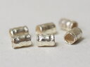 【2101】カレンシルバー凹凸付丸管型ビーズ6個セットC(Φ4.0mm)【とんぼ玉】【ホワイトハート】【ビーズ】【パーツ】【インディアンジュエリー】【シルバービーズ】【silver925】【シルバー925】【ハンドメイド】