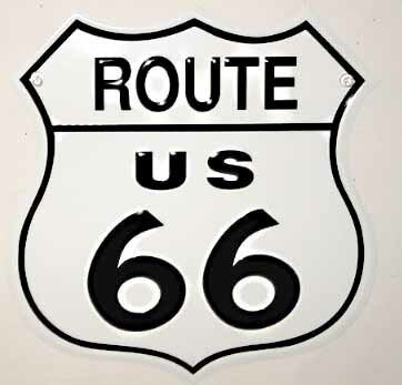 アメリカンブリキ看板★ルート66★まんま標識型★アメリカのマザーロード★ROUTE66★アメリカ ブリキ看板 アメリカン雑貨 アメリカ雑貨 サインプレート ティンサイン メタルプレート ガレージ ポスター 看板 おしゃれ カフェ バー 店舗 インテリア